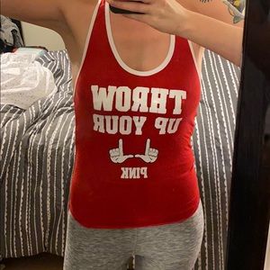 PINK by VS red and white Utah State tank top.❤️🤍